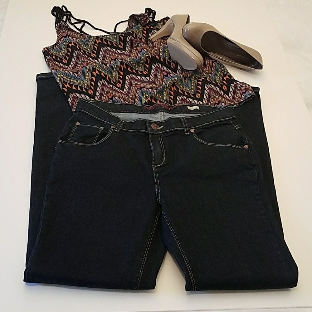 Arizona Jeans girls skinny jeans sz 16 1/2 plus.